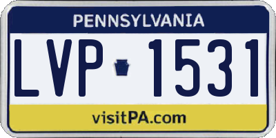 PA license plate LVP1531