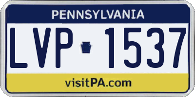 PA license plate LVP1537