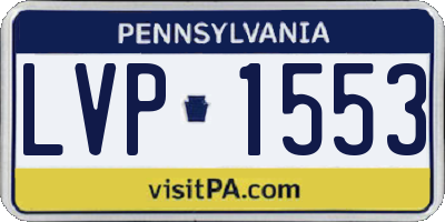 PA license plate LVP1553