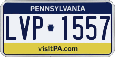 PA license plate LVP1557