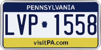 PA license plate LVP1558