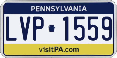 PA license plate LVP1559