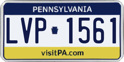 PA license plate LVP1561