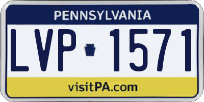 PA license plate LVP1571