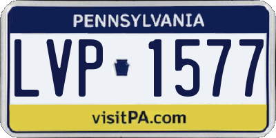 PA license plate LVP1577