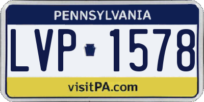 PA license plate LVP1578