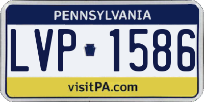 PA license plate LVP1586