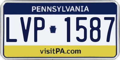 PA license plate LVP1587