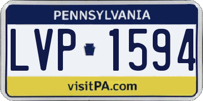PA license plate LVP1594