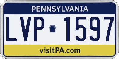 PA license plate LVP1597
