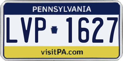 PA license plate LVP1627