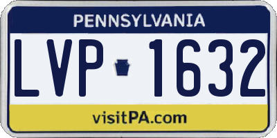 PA license plate LVP1632