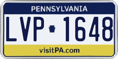 PA license plate LVP1648