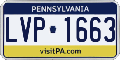 PA license plate LVP1663