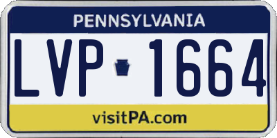 PA license plate LVP1664