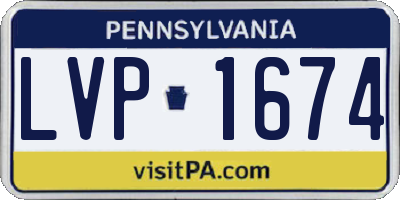PA license plate LVP1674