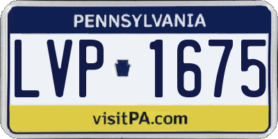PA license plate LVP1675