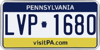 PA license plate LVP1680