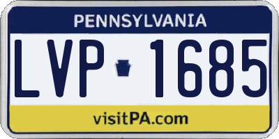 PA license plate LVP1685