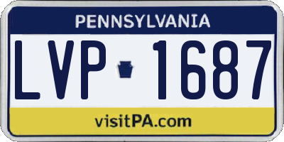 PA license plate LVP1687