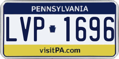 PA license plate LVP1696