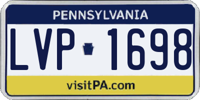 PA license plate LVP1698