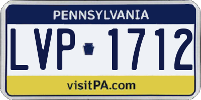 PA license plate LVP1712