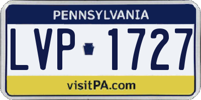 PA license plate LVP1727