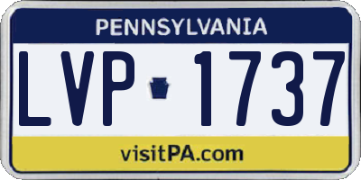 PA license plate LVP1737
