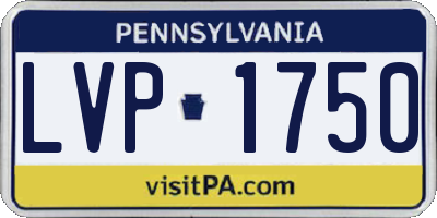 PA license plate LVP1750