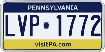 PA license plate LVP1772