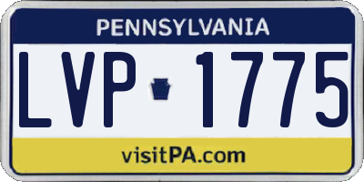 PA license plate LVP1775