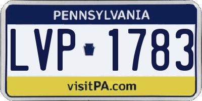 PA license plate LVP1783