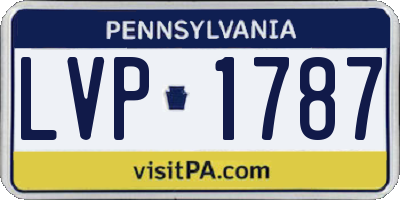 PA license plate LVP1787
