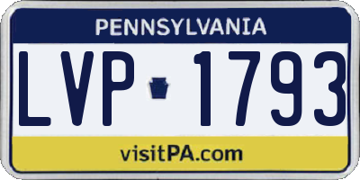 PA license plate LVP1793