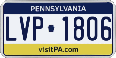 PA license plate LVP1806