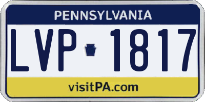 PA license plate LVP1817