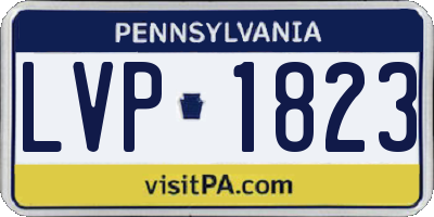PA license plate LVP1823