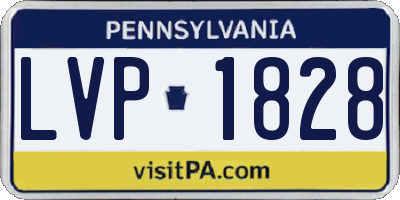 PA license plate LVP1828