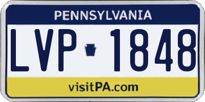 PA license plate LVP1848