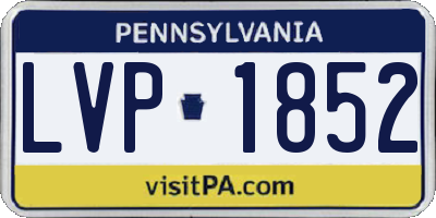 PA license plate LVP1852
