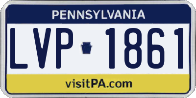 PA license plate LVP1861