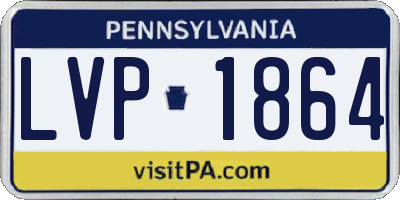 PA license plate LVP1864