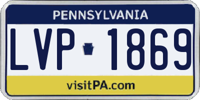PA license plate LVP1869