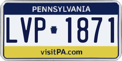 PA license plate LVP1871