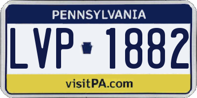 PA license plate LVP1882