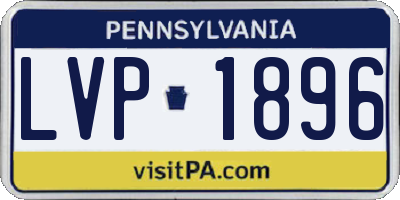 PA license plate LVP1896
