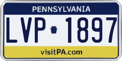 PA license plate LVP1897