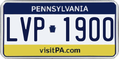 PA license plate LVP1900