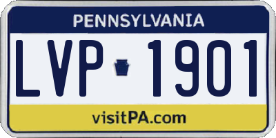 PA license plate LVP1901